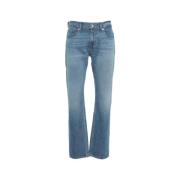 Blauwe Jeans The Straight Underline 7 For All Mankind , Blue , Heren