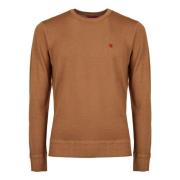 Luxe Wol Crew-Neck Sweater Gallo , Brown , Heren