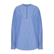 Blauwe Top voor Stijlvolle Look Valentino Garavani , Blue , Dames