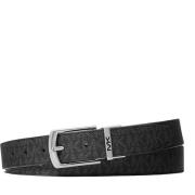 Zwart Leren Jurk Riem met Gesp Michael Kors , Black , Heren