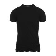 Zwart Katoenen Gedrapeerd T-Shirt Rick Owens , Black , Heren