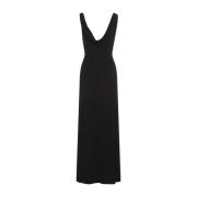 Zwarte Elegante Jurk Aw24 TotêMe , Black , Dames