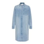 Denim Jurk Lichtblauw Retro Wassen My Essential Wardrobe , Blue , Dame...