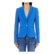 Stretch Twill Dames Blazer Liu Jo , Blue , Dames