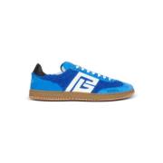 Suede en bouclé Swan trainers Balmain , Blue , Heren