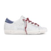 Zilver Wit Blauw Superstar Sneakers Golden Goose , White , Dames