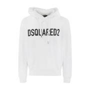 Witte Hoodie van Katoen Dsquared2 , White , Heren