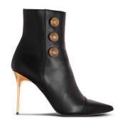 Leren Roni enkellaarzen Balmain , Black , Dames