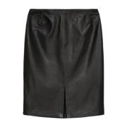 Aansluitende leren rok Marc O'Polo , Black , Dames