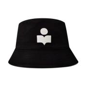 Geborduurde Logo Bucket Hat Zwart/Ecru Isabel Marant , Black , Dames