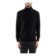 Turtleneck Jumpers in Marino Wol Corsinelabedoli , Black , Heren