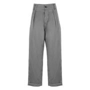 Grijze Viscose Blend Broek Andrea Ya’aqov , Gray , Dames