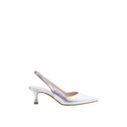 Zilveren Leren Slingback Narcisso Parallele , Gray , Dames