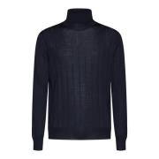 Midnight Blue Roll-Neck Sweater D4.0 , Blue , Heren