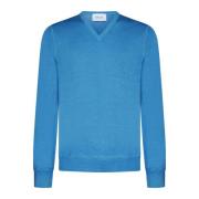 Turquoise Crew-Neck Jumper D4.0 , Blue , Heren