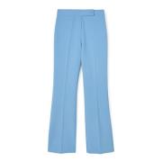 Crepe Flare Broek Motivi , Blue , Dames