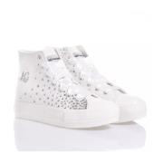 Handgemaakte Witte Sneakers met Swarovski Kristallen Mimanera , White ...