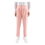 Elegant Suit Trousers Pantalone Corsinelabedoli , Pink , Heren