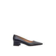 Navy Leren Pumps met Puntige Neus Parallele , Blue , Dames