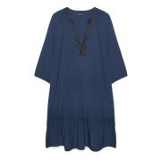 Zomerjurk met Lurex-randen Fiorella Rubino , Blue , Dames