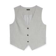 Gestreepte Lurex Vest Fiorella Rubino , Gray , Dames