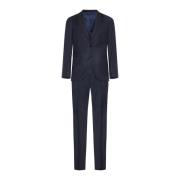 Navy Blauw Wollen Pak Set D4.0 , Blue , Heren