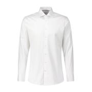 Klassieke Slim-Fit Katoenen Overhemd Fakts , White , Heren