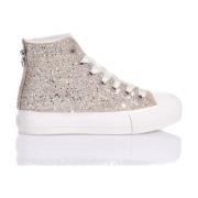 Handgemaakte Champagne Gouden Sneakers Mimanera , Gray , Dames