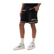 Knit Shorts Black Filling Pieces , Black , Heren