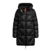 Gewatteerde Zwarte Jas met Capuchon Parajumpers , Black , Dames