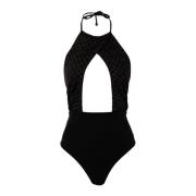 Elegant One Piece Badpak Trussardi , Black , Dames