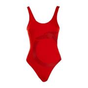 Grafische Print One-Piece Badpak Trussardi , Red , Dames