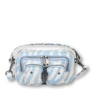 Helena Canvas Tas met Zebra Print Núnoo , Blue , Dames