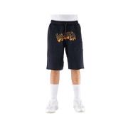 Zwarte Bermuda Shorts Disclaimer , Black , Heren