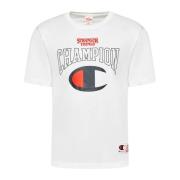 Korte Mouw T-shirt Champion , White , Heren