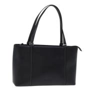 Pre-owned Leather totes Burberry Vintage , Black , Dames