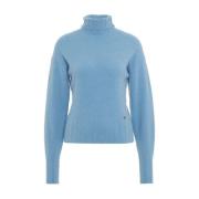 Blauwe Gebreide Trui Aw24 Handwas Ottod'Ame , Blue , Dames