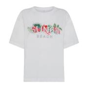 Witte T-shirts en Polos Sun68 , White , Dames