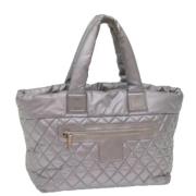 Pre-owned Leather chanel-bags Chanel Vintage , Gray , Dames