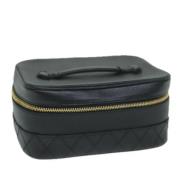 Pre-owned Leather chanel-bags Chanel Vintage , Black , Dames