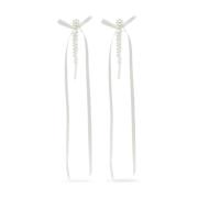 Parel Strik Lint Druppel Oorbellen Simone Rocha , White , Dames