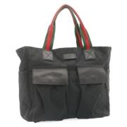 Pre-owned Canvas totes Gucci Vintage , Black , Dames