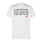 Korte Mouw T-shirt Kappa , White , Heren