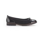 Zwarte Suède Sport Ballerina Schoenen Gabor , Black , Dames