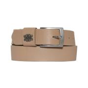 Kristallen Leren Riem Gustav , Beige , Dames