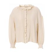 Egypte Lange Mouw Blouse JC Sophie , Beige , Dames