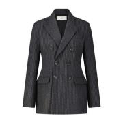 Dubbelrijige wollen blazer Ami Paris , Gray , Dames