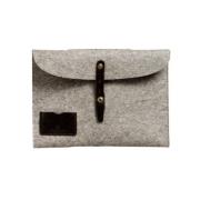 Misha Laptop Sleeve Natuurlijk Leer Bleu de Chauffe , Gray , Unisex