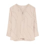 Lange Mouw Shirt Naja Stijl Gustav , Beige , Dames