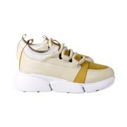 Agile Sneakers in beige en mosterd leer Craie Studio , Beige , Dames